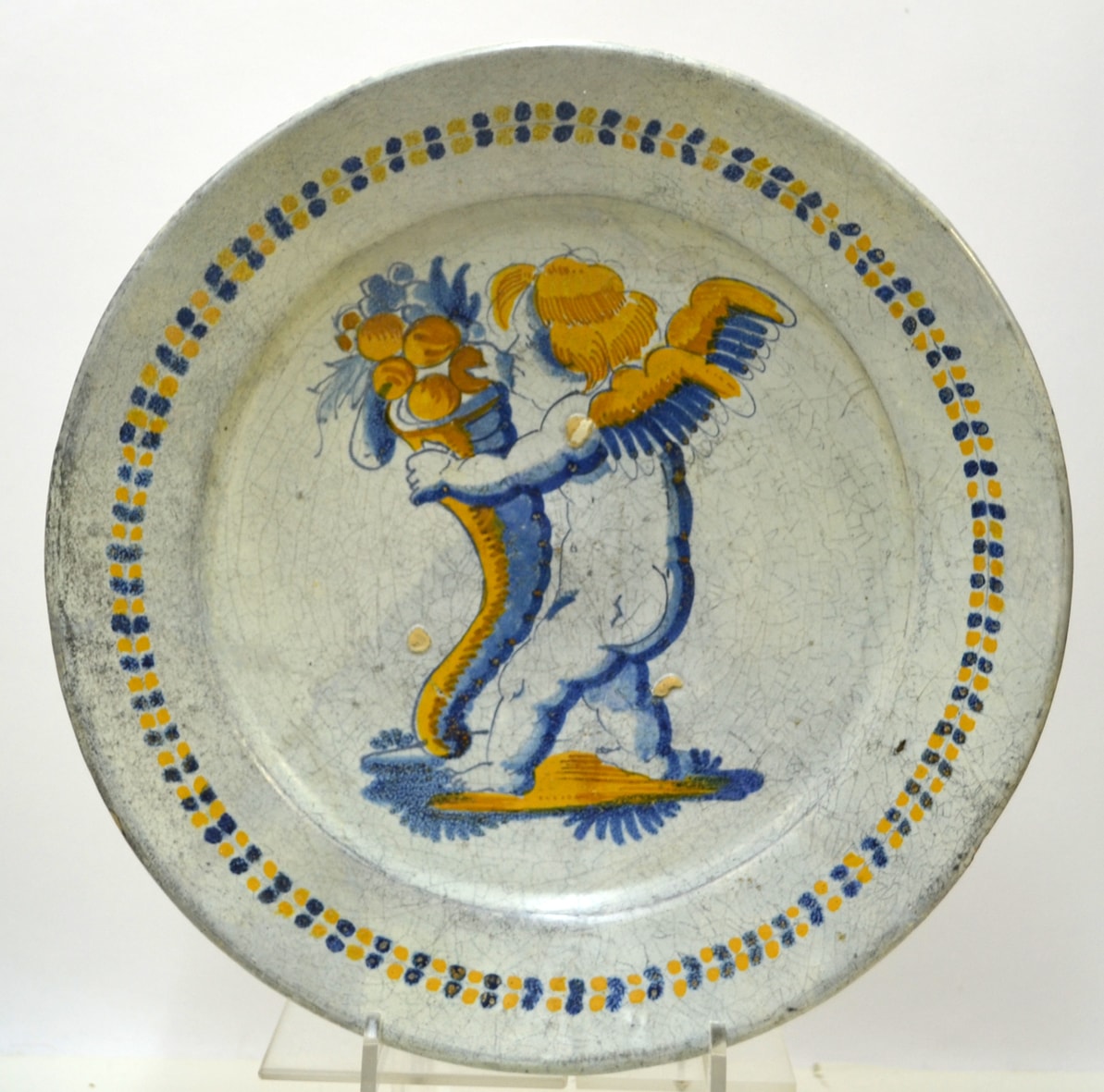 Wandschotel, decor hoorn des overvloeds, diam. 32 cm