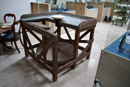 2015, de 104 jaar oude schopschijf van Bert Nienhuis in Museum Goedewaagen (Foto: Daan Kroeze)