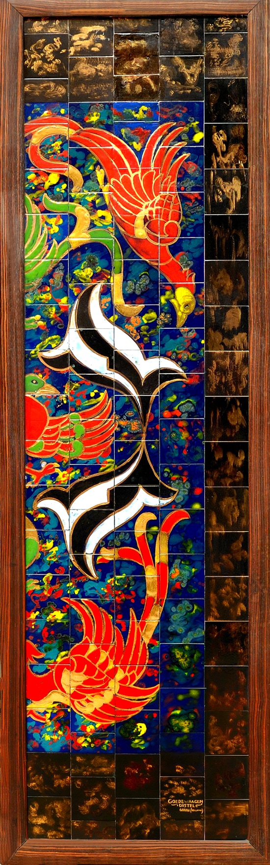 Goedewaagen-Distel, proeftableau naar ontwerp van Lion Cachet, 1927-28, h. 188 cm; coll. Righard Atsma