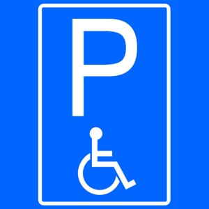 Parkeren gratis - Gehandicaptenparkeerplaats