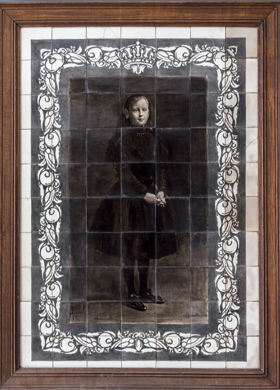 Rozenburg, tegeltableau, Koningin Wilhelmina, 7 bij 10 tegels, 1898-1902 (coll. Zuid-Afrikahuis, Amsterdam - foto G. Serné)