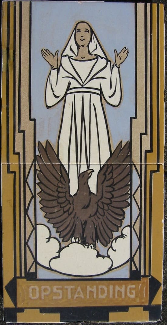 PBD, tegeltableau, decor Opstanding (coll. Bert-Jan Baas)